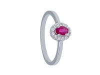 Anello Babila Milano Donna Bacia_Mi in Oro bianco Rubino 0.27 Ct 254349 - 254349